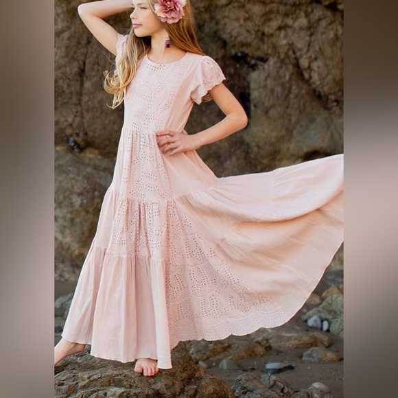 Joyfolie Other - Joyfolie Girls Yanet Maxi Dress in Blush Color Size 14 Good Condition